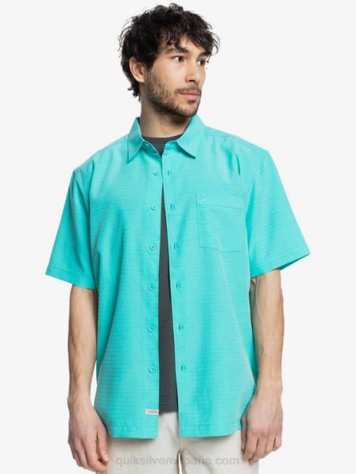 centinela azul turquesa camisa antiarrugas premium waterman centinela D6T4D1308 hombres Quiksilver