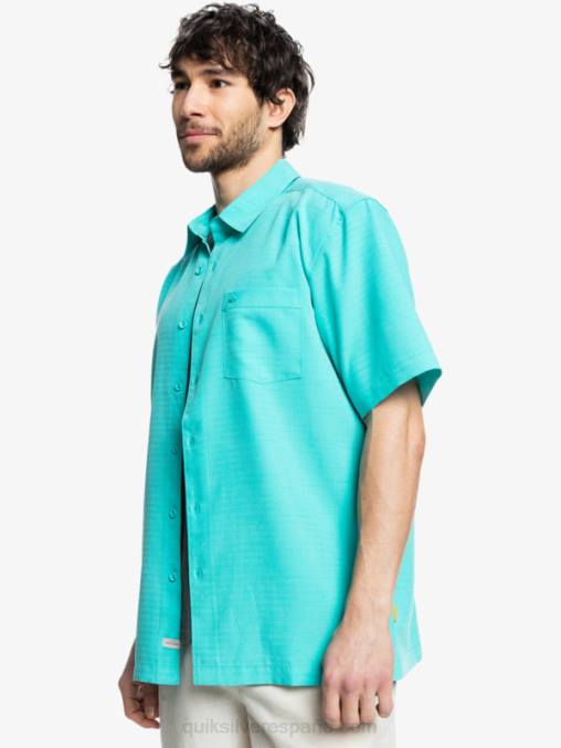 centinela azul turquesa camisa antiarrugas premium waterman centinela D6T4D1308 hombres Quiksilver