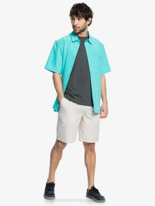centinela azul turquesa camisa antiarrugas premium waterman centinela D6T4D1308 hombres Quiksilver