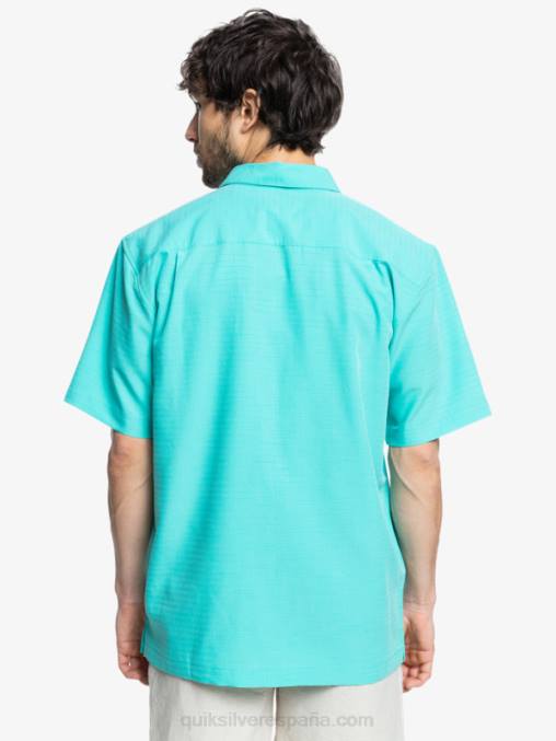 centinela azul turquesa camisa antiarrugas premium waterman centinela D6T4D1308 hombres Quiksilver