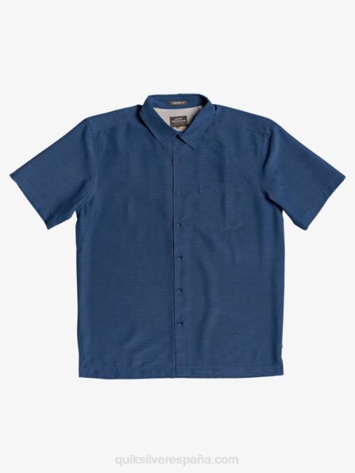 centinella azul marino de medianoche camisa antiarrugas premium waterman centinela D6T4D1304 hombres Quiksilver