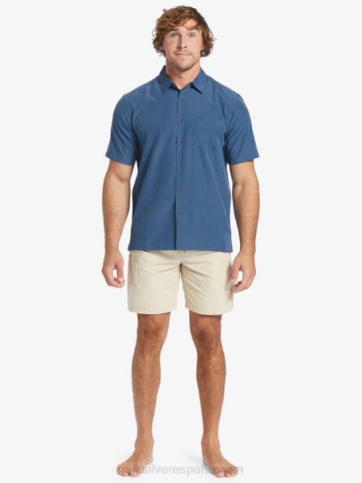 centinella azul marino de medianoche camisa antiarrugas premium waterman centinela D6T4D1304 hombres Quiksilver