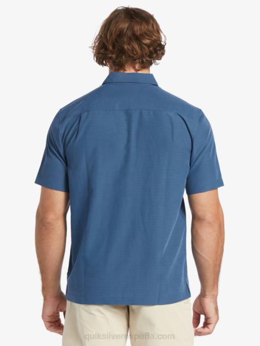 centinella azul marino de medianoche camisa antiarrugas premium waterman centinela D6T4D1304 hombres Quiksilver