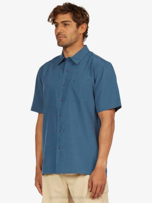 centinella azul marino de medianoche camisa antiarrugas premium waterman centinela D6T4D1304 hombres Quiksilver