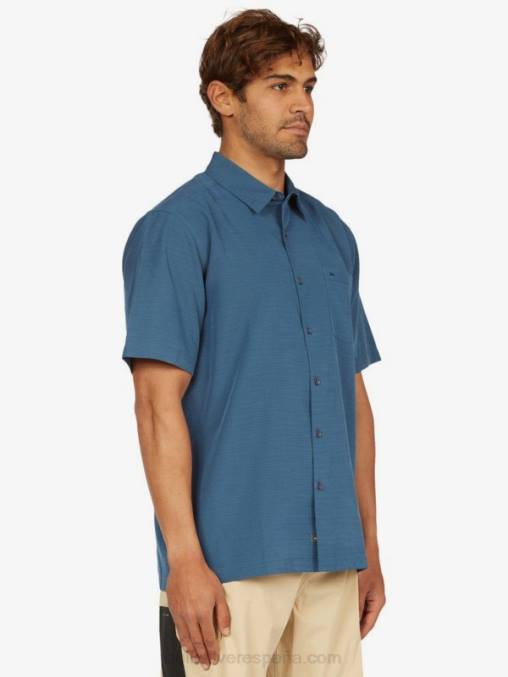 centinella azul marino de medianoche camisa antiarrugas premium waterman centinela D6T4D1304 hombres Quiksilver