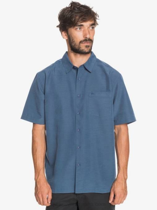 centinella azul marino de medianoche camisa antiarrugas premium waterman centinela D6T4D1304 hombres Quiksilver