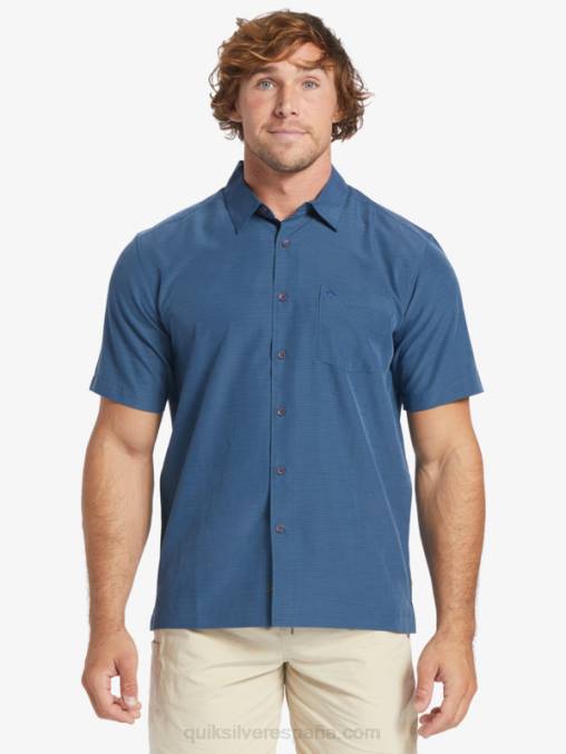 centinella azul marino de medianoche camisa antiarrugas premium waterman centinela D6T4D1304 hombres Quiksilver