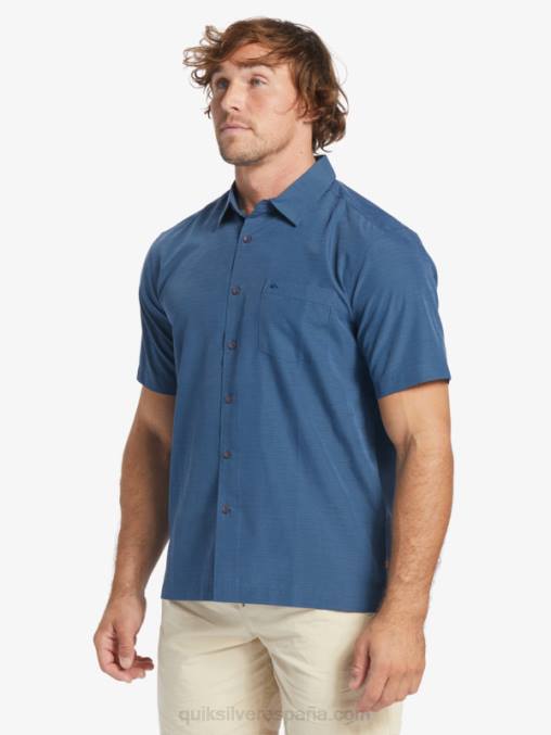 centinella azul marino de medianoche camisa antiarrugas premium waterman centinela D6T4D1304 hombres Quiksilver