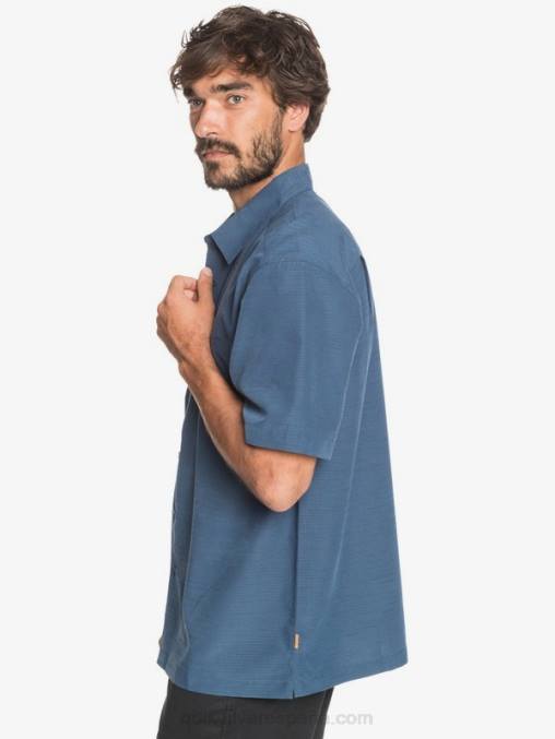 centinella azul marino de medianoche camisa antiarrugas premium waterman centinela D6T4D1304 hombres Quiksilver