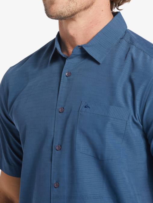 centinella azul marino de medianoche camisa antiarrugas premium waterman centinela D6T4D1304 hombres Quiksilver