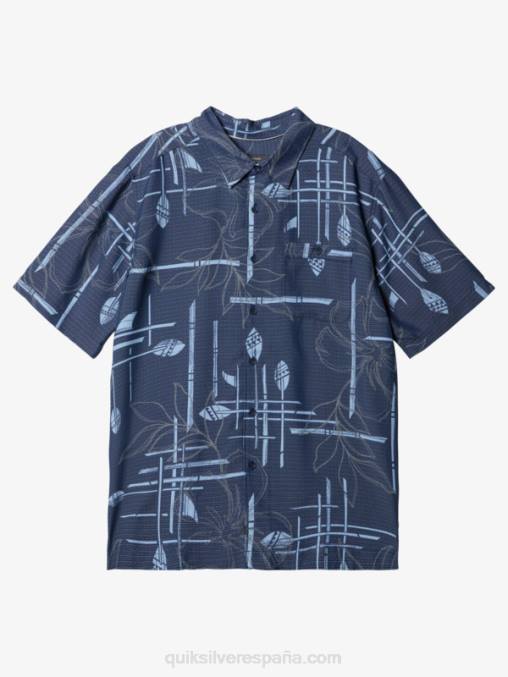 chaqueta azul marino camisa de manga corta waterman paddle out D6T4D1415 hombres Quiksilver