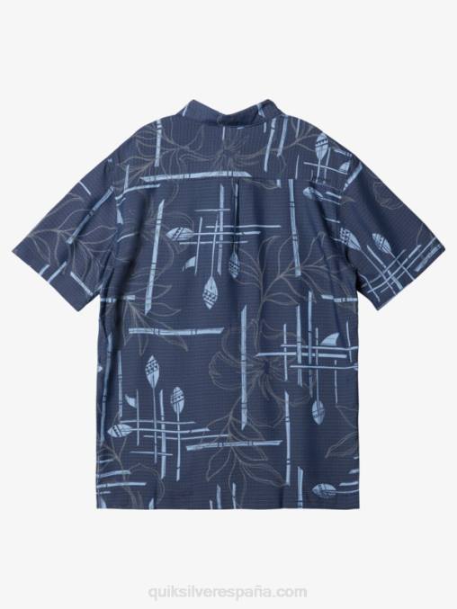 chaqueta azul marino camisa de manga corta waterman paddle out D6T4D1415 hombres Quiksilver