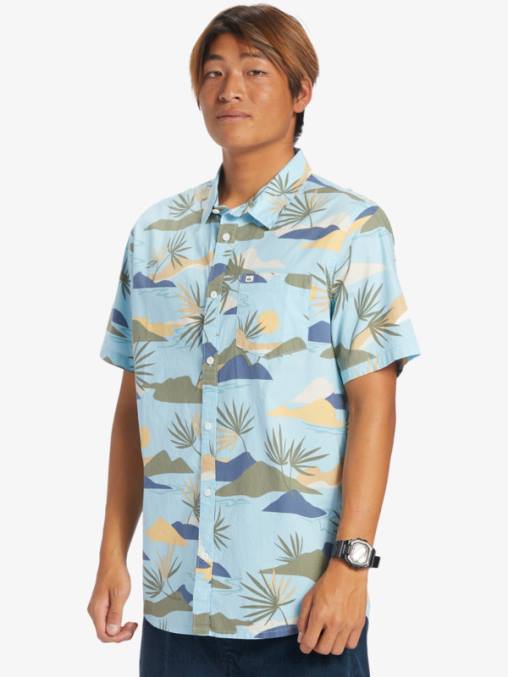 cielo azul lento aturdimiento ss camisa de manga corta aturdida lenta D6T4D665 hombres Quiksilver