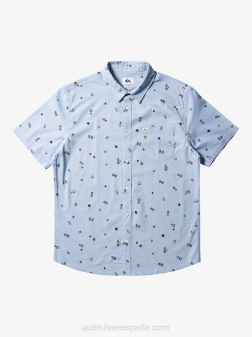 delirio pacífico azul celeste s camisa de manga corta rave pacífica D6T4D591 hombres Quiksilver