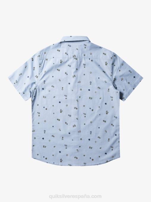 delirio pacífico azul celeste s camisa de manga corta rave pacífica D6T4D591 hombres Quiksilver