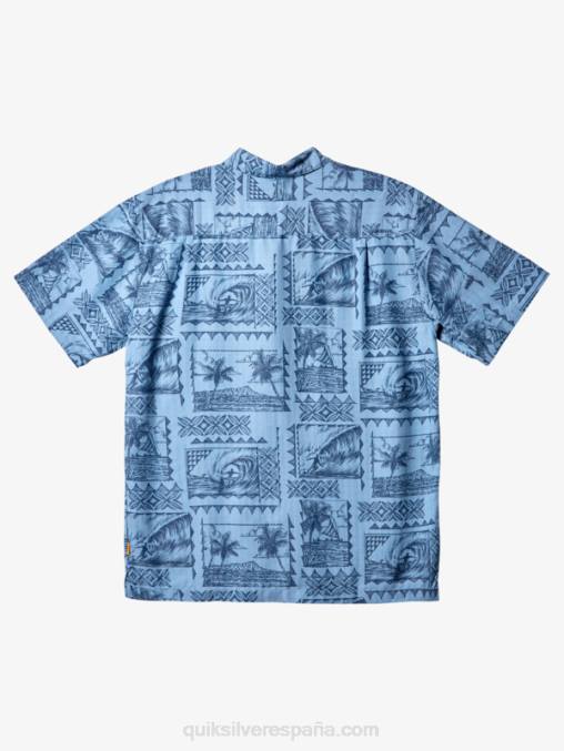 excursionistas de surf azul anochecer camiseta de manga corta waterman surf trippers D6T4D434 hombres Quiksilver