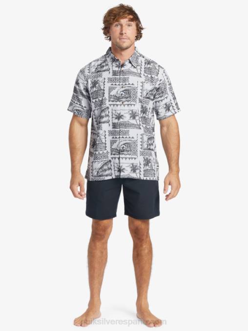 excursionistas de surf negro camiseta de manga corta waterman surf trippers D6T4D433 hombres Quiksilver