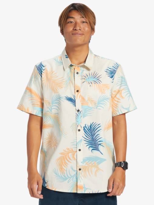 falla tropical de abedul camisa de manga corta con falla tropical D6T4D550 hombres Quiksilver