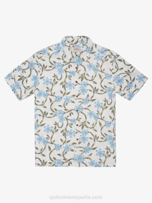 flujo retorcido azul anochecer camisa de manga corta con flujo retorcido de waterman D6T4D1351 hombres Quiksilver