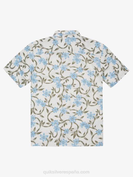 flujo retorcido azul anochecer camisa de manga corta con flujo retorcido de waterman D6T4D1351 hombres Quiksilver