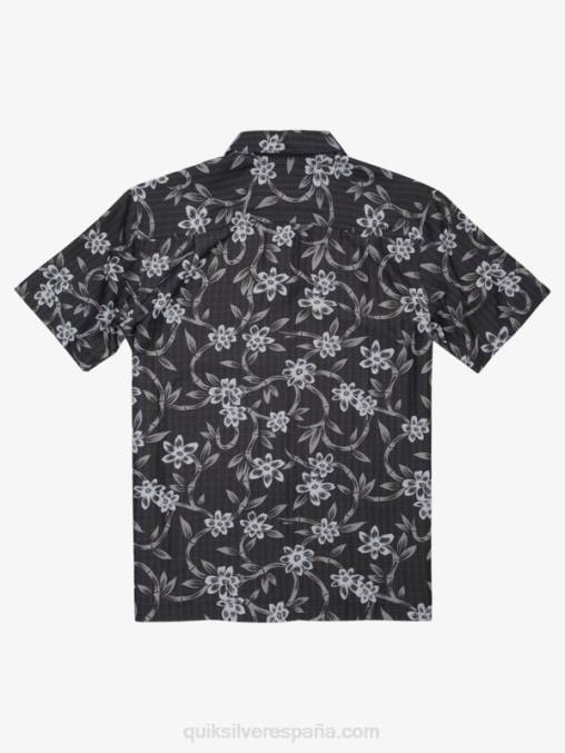 flujo torcido negro camisa de manga corta con flujo retorcido de waterman D6T4D1352 hombres Quiksilver