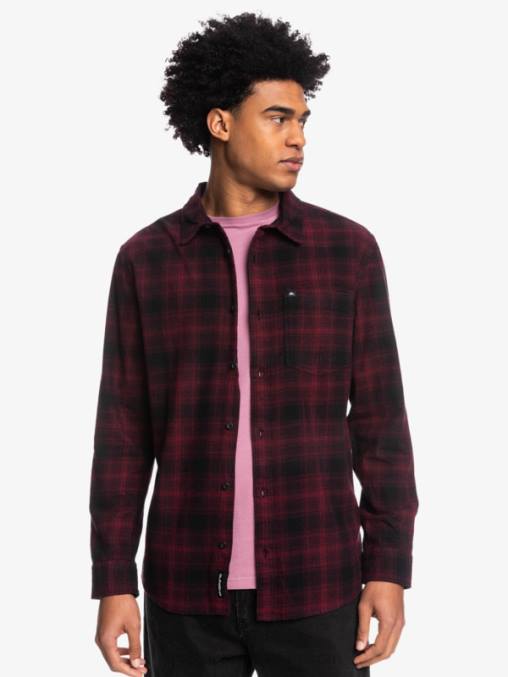 ganaway negro camisa de franela de manga larga ganaway stretch D6T4D1769 hombres Quiksilver