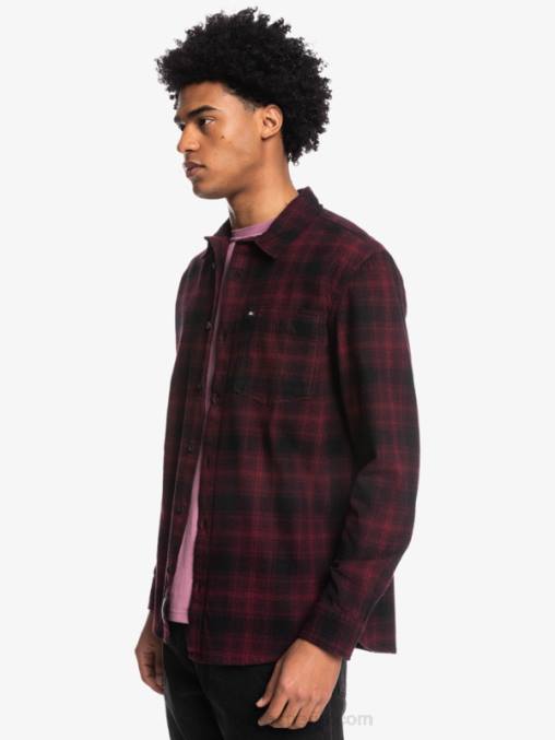 ganaway negro camisa de franela de manga larga ganaway stretch D6T4D1769 hombres Quiksilver
