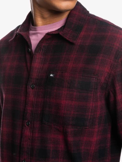 ganaway negro camisa de franela de manga larga ganaway stretch D6T4D1769 hombres Quiksilver