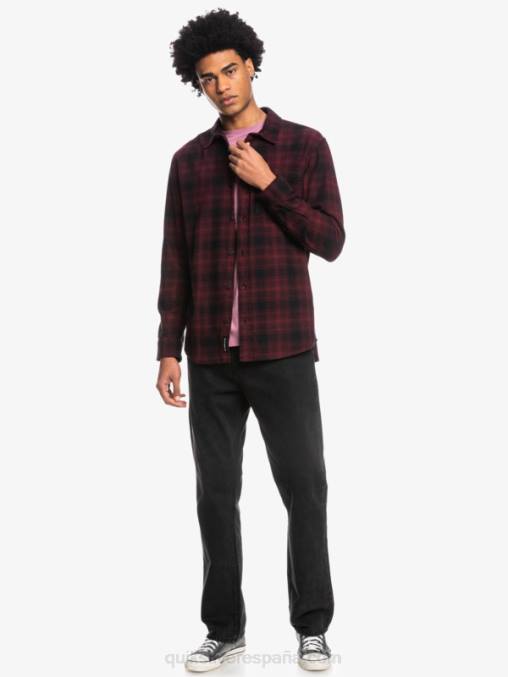 ganaway negro camisa de franela de manga larga ganaway stretch D6T4D1769 hombres Quiksilver