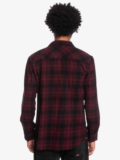 ganaway negro camisa de franela de manga larga ganaway stretch D6T4D1769 hombres Quiksilver