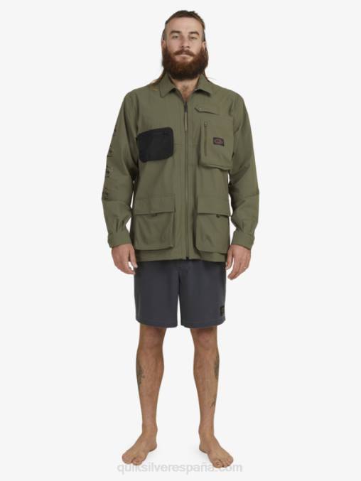 hoja de uva camisa de manga larga bajo el cielo D6T4D1718 hombres Quiksilver