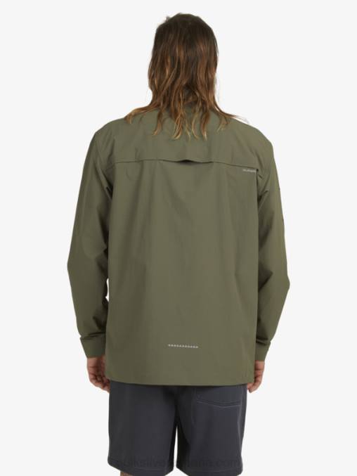 hoja de uva camisa de manga larga bajo el cielo D6T4D1718 hombres Quiksilver