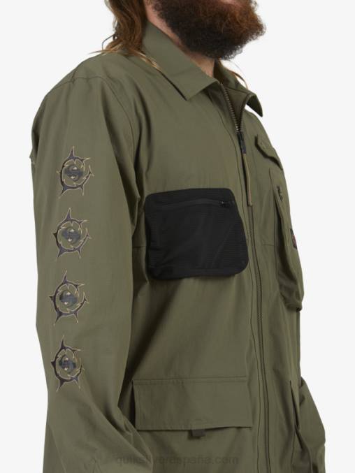 hoja de uva camisa de manga larga bajo el cielo D6T4D1718 hombres Quiksilver