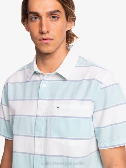 hora de máxima audiencia blanca camisa de manga corta de horario estelar D6T4D1621 hombres Quiksilver