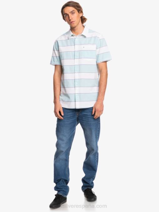 hora de máxima audiencia blanca camisa de manga corta de horario estelar D6T4D1621 hombres Quiksilver