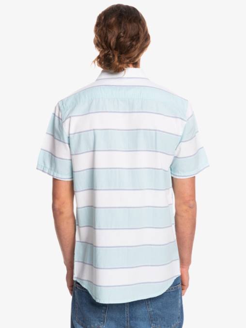 hora de máxima audiencia blanca camisa de manga corta de horario estelar D6T4D1621 hombres Quiksilver