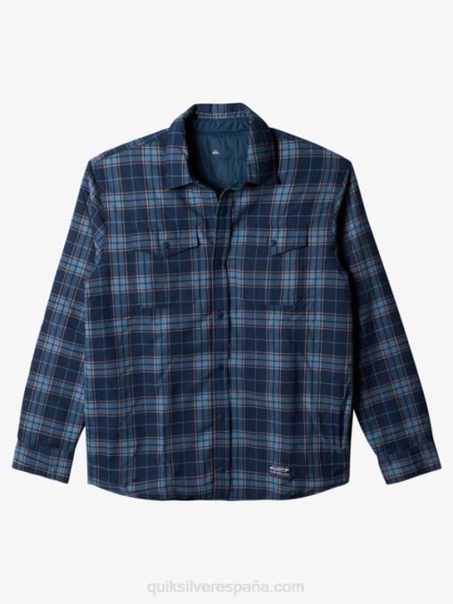 insignia azul escalada libre camisa de franela reversible con aislamiento de escalada libre D6T4D1702 hombres Quiksilver