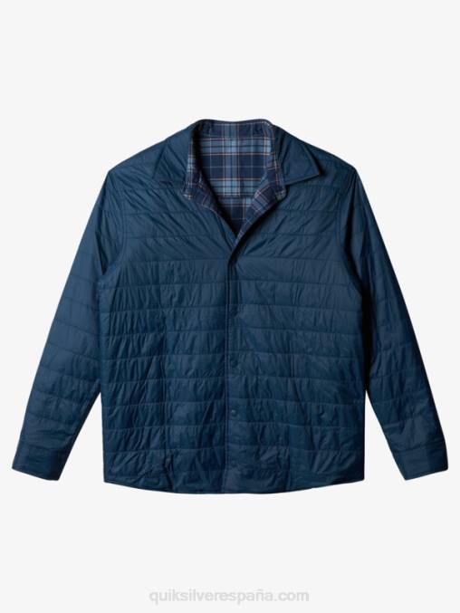insignia azul escalada libre camisa de franela reversible con aislamiento de escalada libre D6T4D1702 hombres Quiksilver