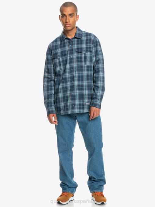 insignia azul escalada libre camisa de franela reversible con aislamiento de escalada libre D6T4D1702 hombres Quiksilver