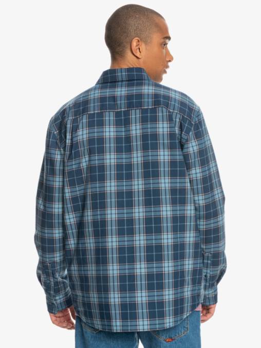 insignia azul escalada libre camisa de franela reversible con aislamiento de escalada libre D6T4D1702 hombres Quiksilver
