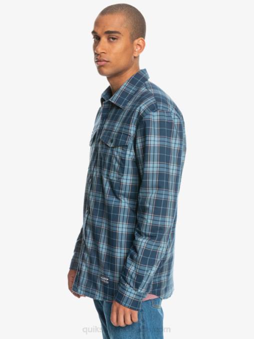 insignia azul escalada libre camisa de franela reversible con aislamiento de escalada libre D6T4D1702 hombres Quiksilver