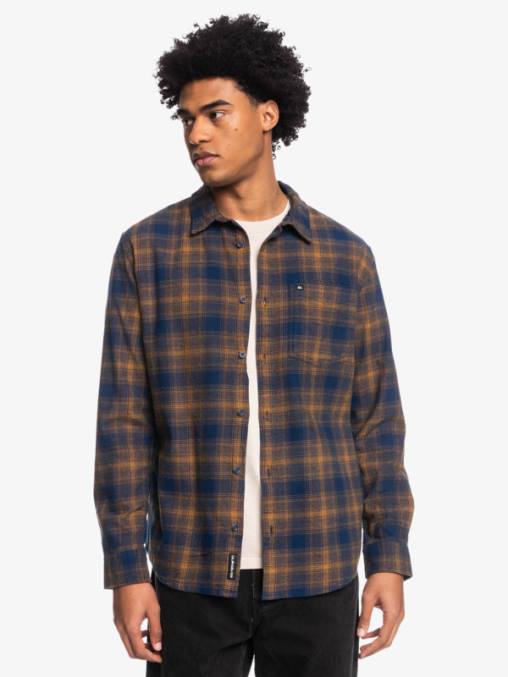 insignia azul ganaway camisa de franela de manga larga ganaway stretch D6T4D1767 hombres Quiksilver