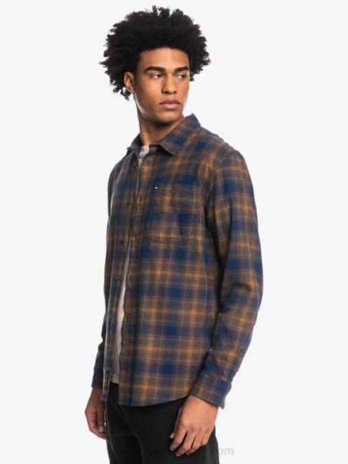 insignia azul ganaway camisa de franela de manga larga ganaway stretch D6T4D1767 hombres Quiksilver