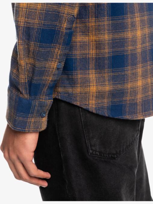insignia azul ganaway camisa de franela de manga larga ganaway stretch D6T4D1767 hombres Quiksilver