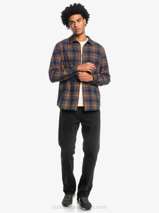 insignia azul ganaway camisa de franela de manga larga ganaway stretch D6T4D1767 hombres Quiksilver