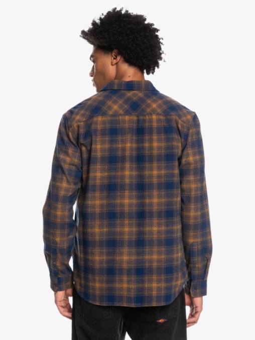 insignia azul ganaway camisa de franela de manga larga ganaway stretch D6T4D1767 hombres Quiksilver