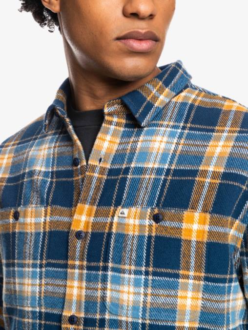 insignia azul intrépido camisa de franela de manga larga intrepide explorer D6T4D1770 hombres Quiksilver