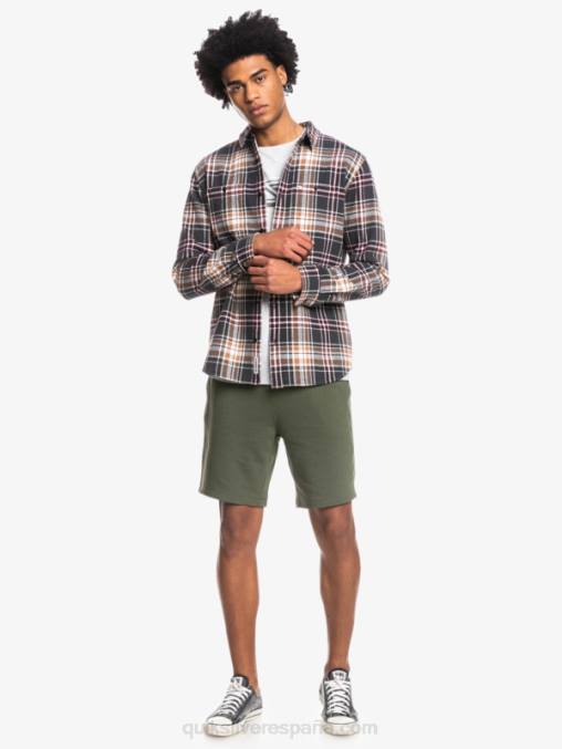 intrépido fantasma camisa de franela de manga larga intrepide explorer D6T4D1771 hombres Quiksilver