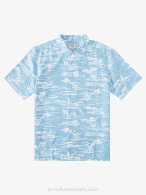 jig marlin azul anochecer camisa hawaiana waterman marlin jig D6T4D900 hombres Quiksilver