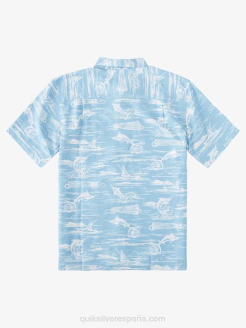 jig marlin azul anochecer camisa hawaiana waterman marlin jig D6T4D900 hombres Quiksilver